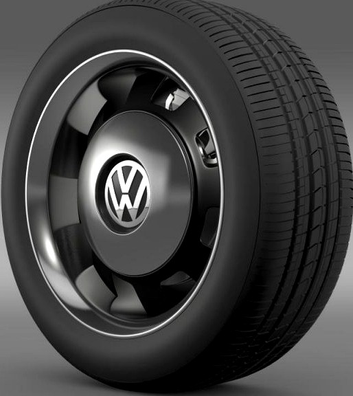 VW Beetle Classic wheel 3D Model