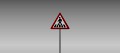 Pedestrian crossing sign 3D Model