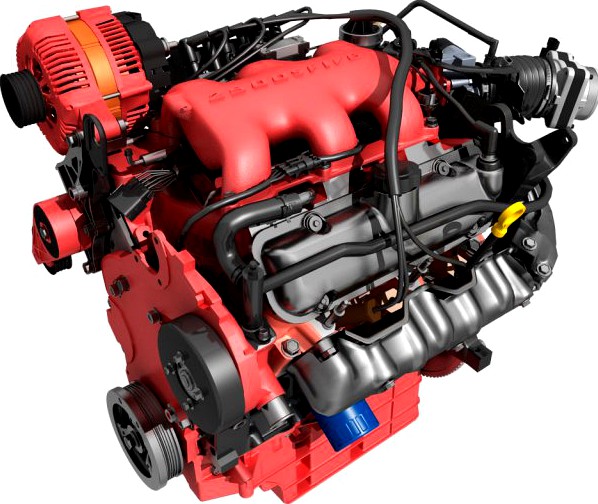 Car V6 Engine 3D Model