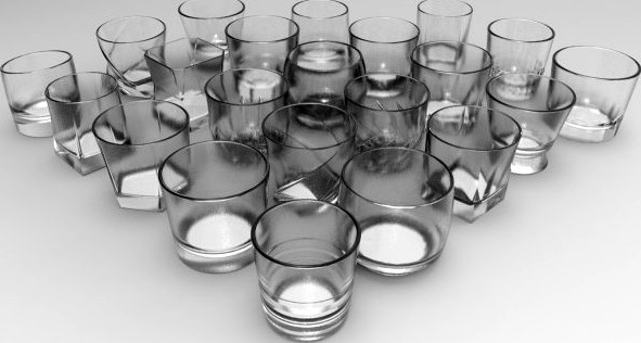 Whiskey glass set 3D Model