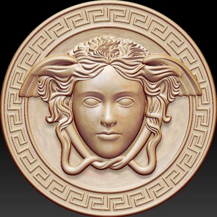 Gorgon medusa Bas Relief 3D Model