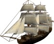 Schooner commercial sailship 3D Model