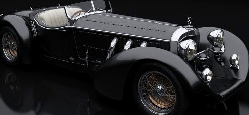 1930 Mercedes Benz SS Roadster 3D Model
