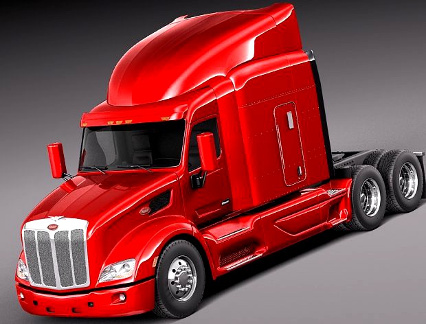 Peterbilt 579 semi truck 2012 3D Model