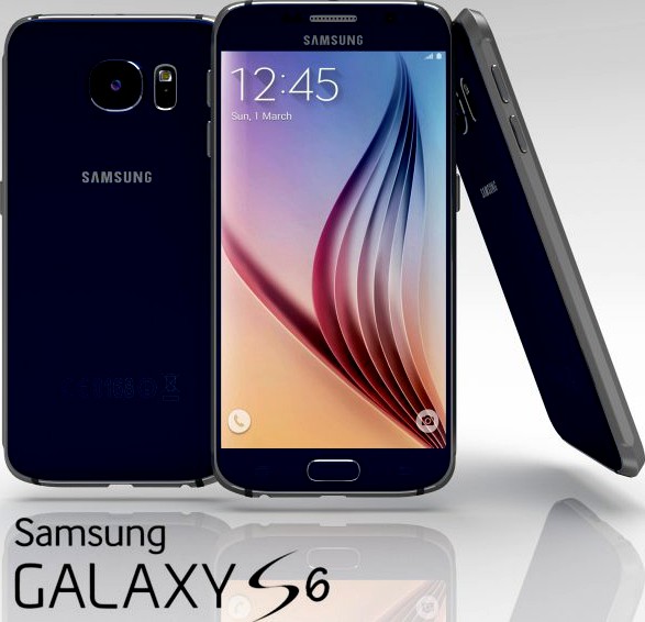 Samsung Galaxy S6 Sapphire Black 3D Model