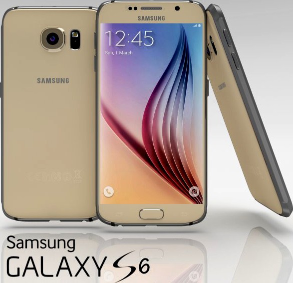 Samsung Galaxy S6 Gold Platinium 3D Model
