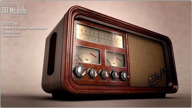 Old Time Radio 3D Model