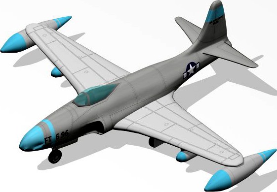 P80 Shooting Star 3D Model
