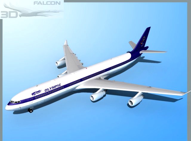 Falcon3D A340 600 Olympic 3D Model