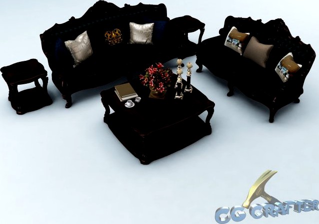 Sofa set 010 3D Model