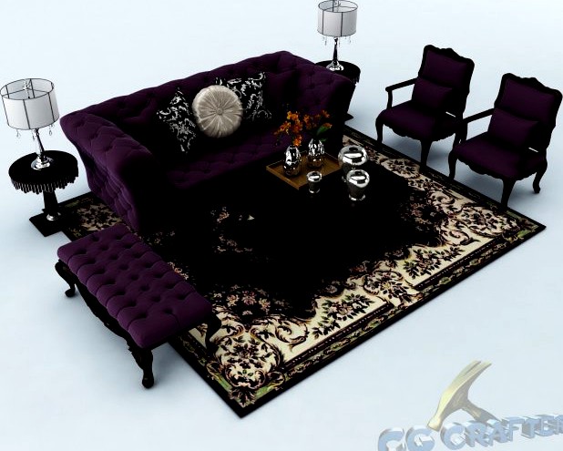 Sofa set 034 3D Model