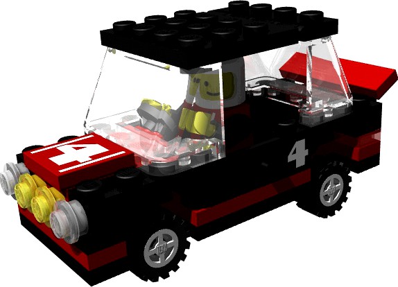 LEGO rally car