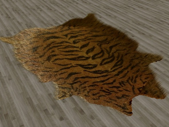 Tiger Skin Fur Rug