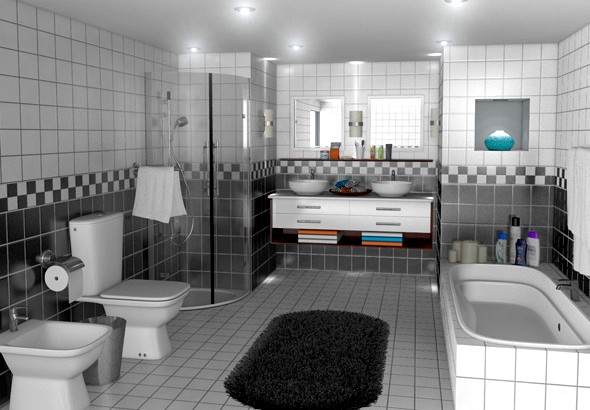 Realistic Bath Room