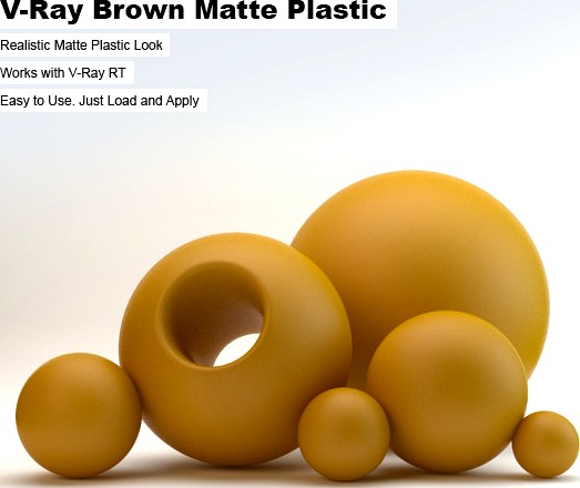 V-Ray Brown  Matte Plastic