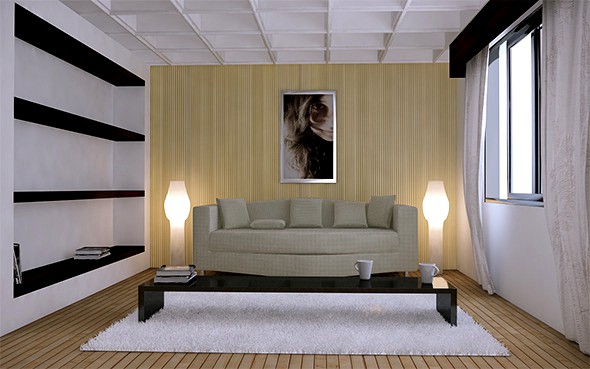 Living Room Render Setups &amp; Scene. (Vray)