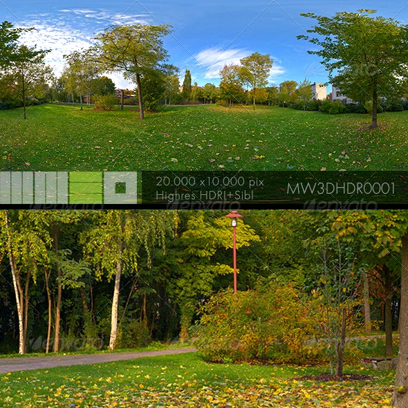 MW3DHDR0001 German City Park in Autumn