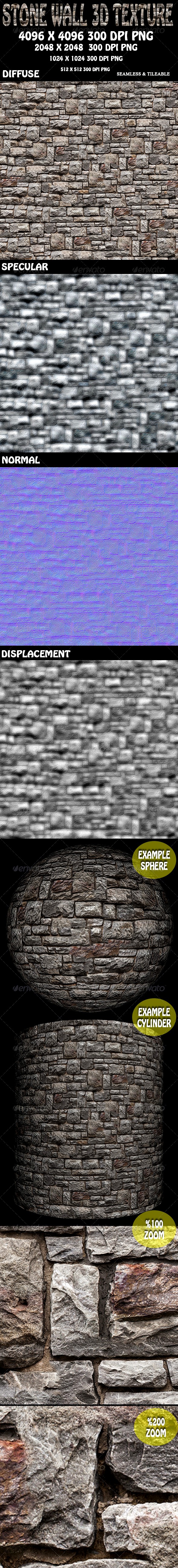Stone Wall 3D Texture