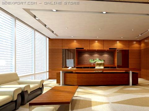 Office Scene Photorealistic 07 3D Model