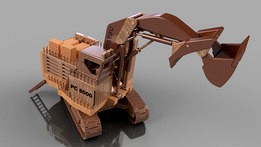 PC 8000 Shovel Wooden Model Toy