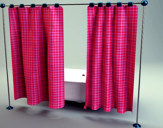 Curtains bath 3D Model