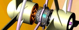 Coaxial gearbox-Mounting and blades.