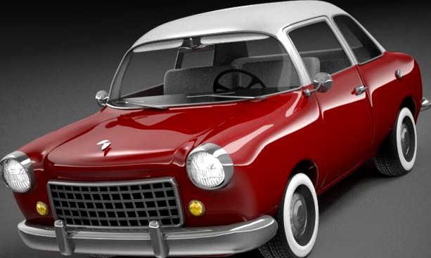 Retro Car 3D Model