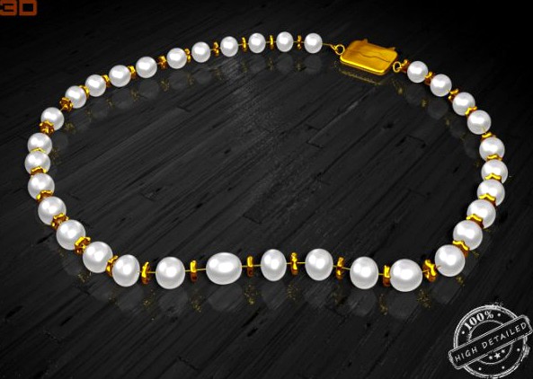 Pearl Necklace 3D Model