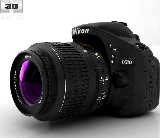 Nikon D5200 3D Model