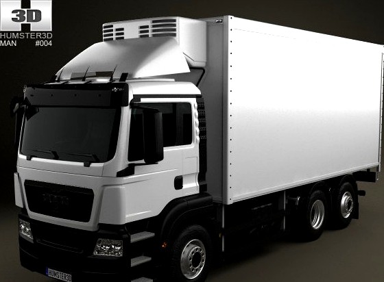 MAN TGS Refrigerator Truck 2012 3D Model