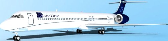 Falcon3D MD 80 Blue Line 3D Model