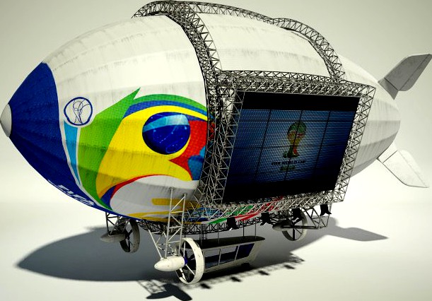Advertising Zeppelin Fifa 2014 3D Model