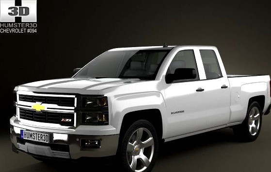 Chevrolet Silverado Extended Cab Z71 2014 3D Model