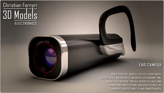 Ear Video Camera 3D Model