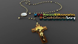 catholic rosary (rosario católico o camándula) With Saint Benedict crucifix