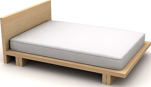 Plain bed w711c 3D Model