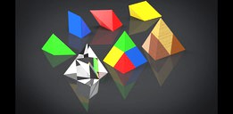 »3D-Puzzle Of A Triangular Pyramid With 4 Prismatic Parts«