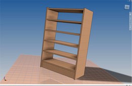 Parametric wood  bookshelf