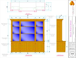 Wall Cabinet with glass back wall