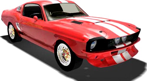 1967 SHELBY GT 500 3D Model