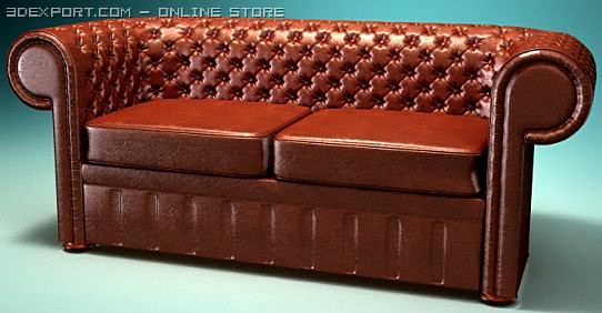 Divan (sofa) Chesterfield 3D Model