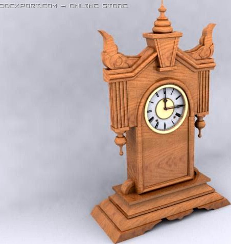 Antique Kitchen Clock 3D Model