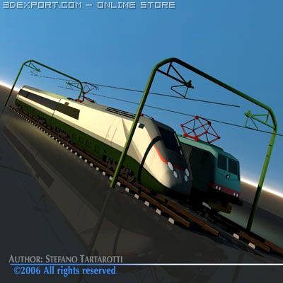 Trains set 3D Model