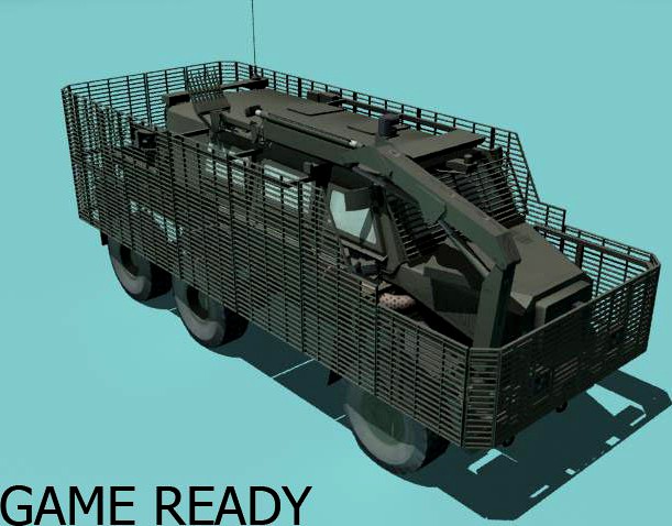 Buffalo A2 MRAP woodland version 3D Model