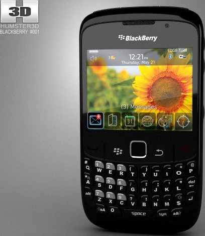 BlackBerry Curve 8520 3D Model