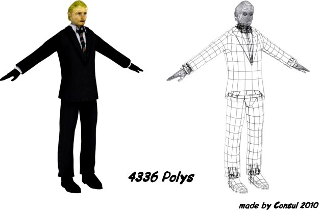 Man in suit 3D Model