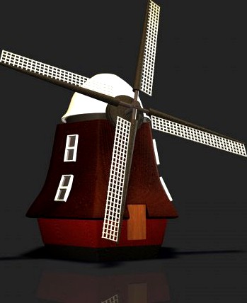 Netherland Amsterdam Windmill 3D Model