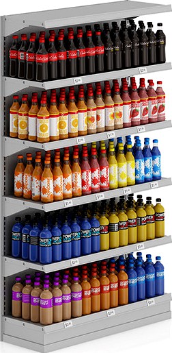 Market Shelf - Bottled drinks 1