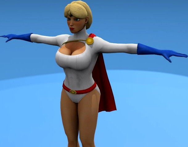 Power Girl 3D Model