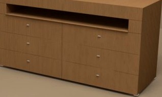 Lodge chest of drawers by Molteni 3D Model